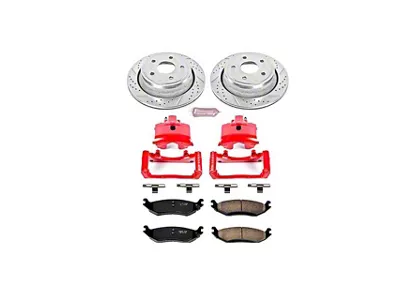 PowerStop Z23 Evolution Sport 5-Lug Brake Rotor, Pad and Caliper Kit; Rear (02-18 RAM 1500, Excluding SRT-10 & Mega Cab)