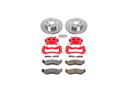 PowerStop Z36 Extreme Truck and Tow 5-Lug Brake Rotor, Pad and Caliper Kit; Front (2002 RAM 1500)