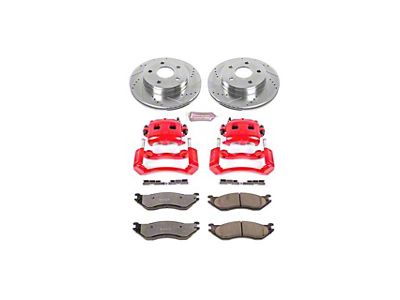 PowerStop Z36 Extreme Truck and Tow 5-Lug Brake Rotor, Pad and Caliper Kit; Front (2002 RAM 1500)