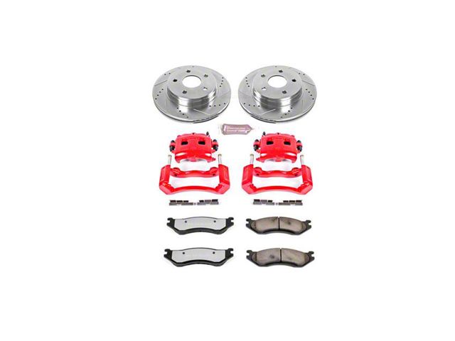 PowerStop Z36 Extreme Truck and Tow 5-Lug Brake Rotor, Pad and Caliper Kit; Front (03-05 RAM 1500, Excluding SRT-10)
