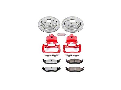 PowerStop Z36 Extreme Truck and Tow 5-Lug Brake Rotor, Pad and Caliper Kit; Rear (02-18 RAM 1500, Excluding SRT-10 & Mega Cab)
