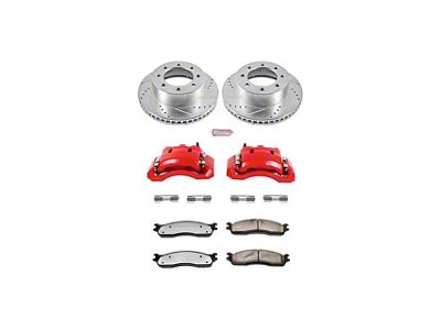 PowerStop Z36 Extreme Truck and Tow 8-Lug Brake Rotor, Pad and Caliper Kit; Front (06-08 RAM 1500 Mega Cab)