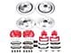 PowerStop Z36 Extreme Truck and Tow 5-Lug Brake Rotor, Pad and Caliper Kit; Front and Rear (09-18 RAM 1500)