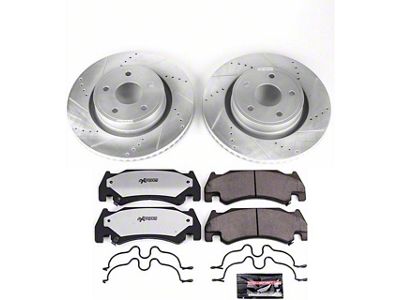 PowerStop Z36 Extreme Truck and Tow 5-Lug Brake Rotor and Pad Kit; Front (05-06 RAM 1500 SRT-10)