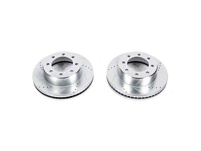 PowerStop Evolution Cross-Drilled and Slotted 8-Lug Rotors; Front Pair (09-24 RAM 2500)