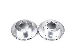 PowerStop Evolution Cross-Drilled and Slotted 8-Lug Rotors; Front Pair (03-08 RAM 2500)