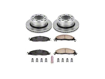 PowerStop OE Replacement 8-Lug Brake Rotor and Pad Kit; Rear (09-18 RAM 2500)