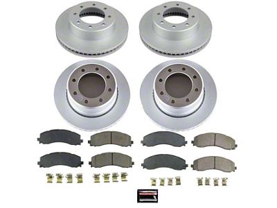 PowerStop Z17 Evolution Plus 8-Lug Brake Rotor and Pad Kit; Front and Rear (19-24 RAM 2500)