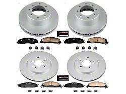 PowerStop Z17 Evolution Plus 8-Lug Brake Rotor and Pad Kit; Front and Rear (09-18 RAM 2500)