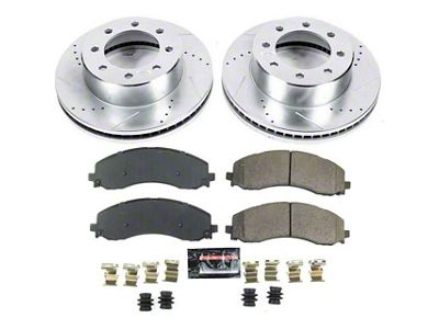 PowerStop Z23 Evolution Sport 8-Lug Brake Rotor and Pad Kit; Front (19-24 RAM 2500)