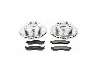 PowerStop Z23 Evolution Sport 8-Lug Brake Rotor and Pad Kit; Front (03-08 RAM 2500)