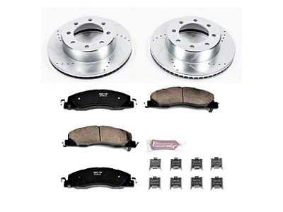 PowerStop Z23 Evolution Sport 8-Lug Brake Rotor and Pad Kit; Front (09-18 RAM 2500)