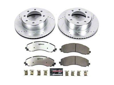 PowerStop Z36 Extreme Truck and Tow 8-Lug Brake Rotor and Pad Kit; Front (19-24 RAM 2500)