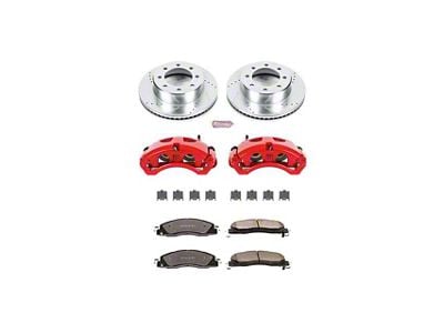 PowerStop Z36 Extreme Truck and Tow 8-Lug Brake Rotor, Pad and Caliper Kit; Front (09-18 RAM 2500)