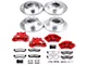 PowerStop Z36 Extreme Truck and Tow 8-Lug Brake Rotor, Pad and Caliper Kit; Front and Rear (03-08 RAM 2500)