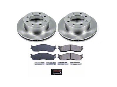 PowerStop OE Replacement 8-Lug Brake Rotor and Pad Kit; Front (03-08 RAM 3500)