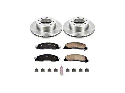 PowerStop OE Replacement 8-Lug Brake Rotor and Pad Kit; Front (09-18 RAM 3500)