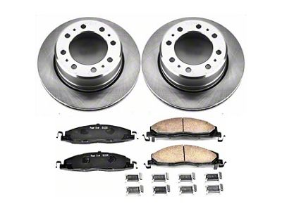 PowerStop OE Replacement 8-Lug Brake Rotor and Pad Kit; Rear (13-18 RAM 3500)