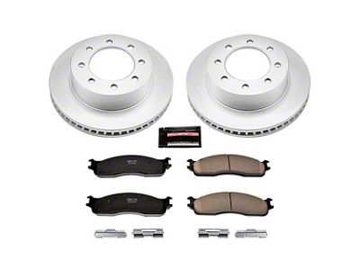 PowerStop Z17 Evolution Plus 8-Lug Brake Rotor and Pad Kit; Front (03-08 RAM 3500)