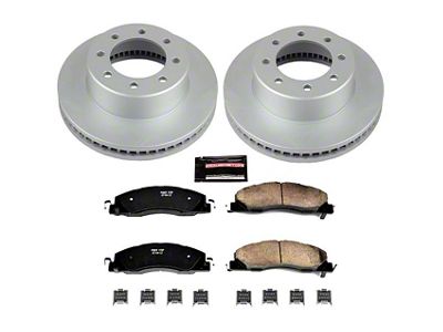 PowerStop Z17 Evolution Plus 8-Lug Brake Rotor and Pad Kit; Front (09-18 RAM 3500)