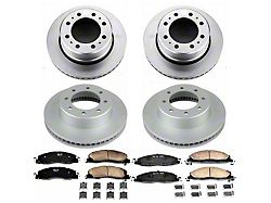 PowerStop Z17 Evolution Plus 8-Lug Brake Rotor and Pad Kit; Front and Rear (13-18 RAM 3500)
