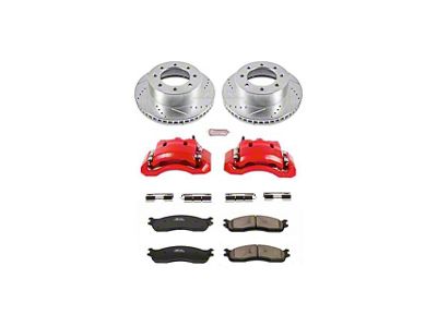 PowerStop Z23 Evolution Sport 8-Lug Brake Rotor, Pad and Caliper Kit; Front (03-08 RAM 3500)