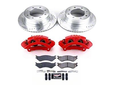PowerStop Z23 Evolution Sport 8-Lug Brake Rotor, Pad and Caliper Kit; Rear (03-08 RAM 3500 SRW)