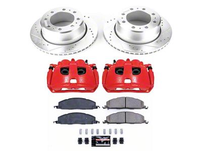 PowerStop Z23 Evolution Sport 8-Lug Brake Rotor, Pad and Caliper Kit; Rear (13-18 RAM 3500 SRW)