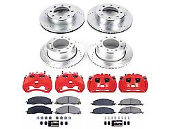 PowerStop Z23 Evolution Sport 8-Lug Brake Rotor, Pad and Caliper Kit; Front and Rear (13-18 RAM 3500 SRW)
