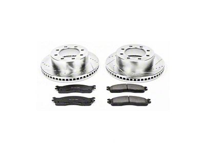 PowerStop Z23 Evolution Sport 8-Lug Brake Rotor and Pad Kit; Front (03-08 RAM 3500)