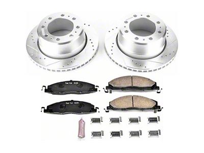 PowerStop Z23 Evolution Sport 8-Lug Brake Rotor and Pad Kit; Rear (13-18 RAM 3500)