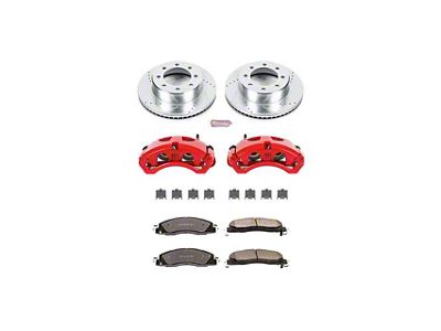 PowerStop Z36 Extreme Truck and Tow 8-Lug Brake Rotor, Pad and Caliper Kit; Front (09-18 RAM 3500)