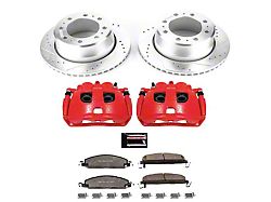 PowerStop Z36 Extreme Truck and Tow 8-Lug Brake Rotor, Pad and Caliper Kit; Rear (13-18 RAM 3500 SRW)
