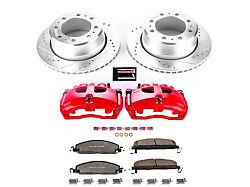 PowerStop Z36 Extreme Truck and Tow 8-Lug Brake Rotor, Pad and Caliper Kit; Rear (13-18 RAM 3500 DRW)