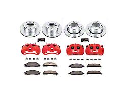PowerStop Z36 Extreme Truck and Tow 8-Lug Brake Rotor, Pad and Caliper Kit; Front and Rear (09-12 RAM 3500 SRW)