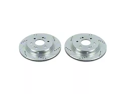 PowerStop Evolution Cross-Drilled and Slotted 6-Lug Rotors; Rear Pair (19-24 Sierra 1500)