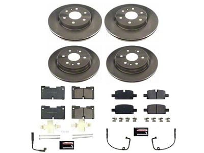 PowerStop OE Replacement 6-Lug Brake Rotor and Pad Kit; Front and Rear (19-24 Sierra 1500)