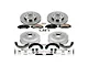 PowerStop OE Replacement 6-Lug Brake Rotor and Pad Kit; Front and Rear (09-13 Sierra 1500 w/ Rear Drum Brakes)