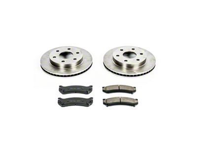 PowerStop OE Replacement 6-Lug Brake Rotor and Pad Kit; Front (99-06 Sierra 1500)