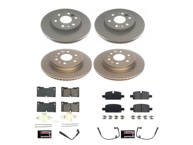 PowerStop Z17 Evolution Plus 6-Lug Brake Rotor and Pad Kit; Front and Rear (19-24 Sierra 1500)