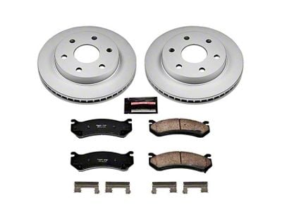 PowerStop Z17 Evolution Plus 6-Lug Brake Rotor and Pad Kit; Front (99-06 Sierra 1500 w/o Rear Drum Brakes)
