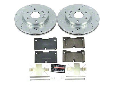 PowerStop Z23 Evolution Sport 6-Lug Brake Rotor and Pad Kit; Front (19-24 Sierra 1500)