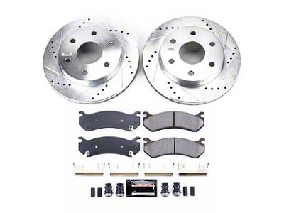 PowerStop Z23 Evolution Sport 6-Lug Brake Rotor and Pad Kit; Front (99-06 Sierra 1500)