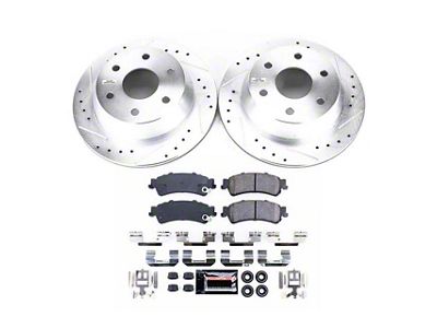 PowerStop Z23 Evolution Sport 6-Lug Brake Rotor and Pad Kit; Rear (99-06 Sierra 1500 w/o Rear Drum Brakes)