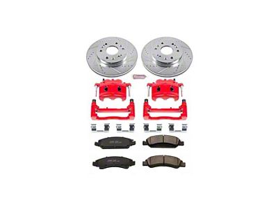 PowerStop Z23 Evolution Sport 6-Lug Brake Rotor, Pad and Caliper Kit; Front (07-18 Sierra 1500)