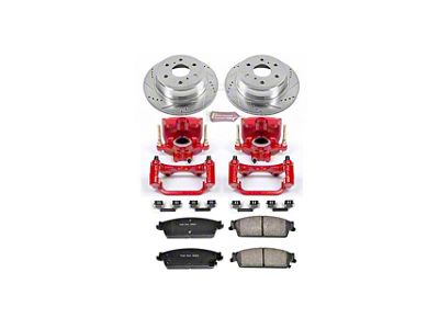 PowerStop Z23 Evolution Sport 6-Lug Brake Rotor, Pad and Caliper Kit; Rear (07-13 Sierra 1500 w/ Rear Disc Brakes)