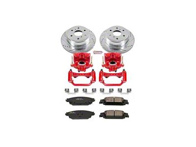 PowerStop Z23 Evolution Sport 6-Lug Brake Rotor, Pad and Caliper Kit; Rear (14-18 Sierra 1500)