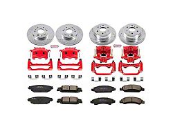 PowerStop Z23 Evolution Sport 6-Lug Brake Rotor, Pad and Caliper Kit; Front and Rear (14-18 Sierra 1500)