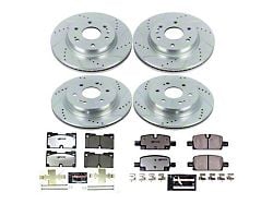 PowerStop Z36 Extreme Truck and Tow 6-Lug Brake Rotor and Pad Kit; Front and Rear (19-24 Sierra 1500)