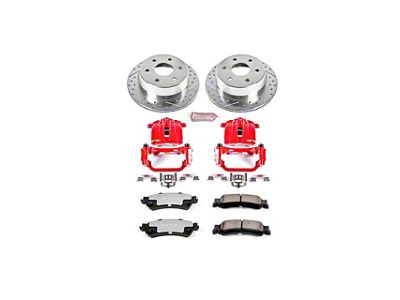 PowerStop Z36 Extreme Truck and Tow 6-Lug Brake Rotor, Pad and Caliper Kit; Rear (99-02 Sierra 1500 w/ Single Piston Rear Calipers)
